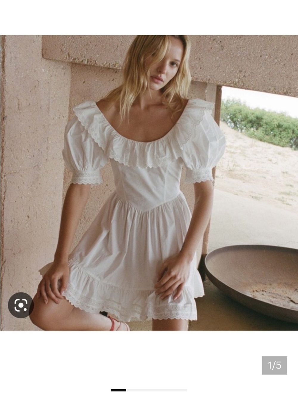 Doen | White Winnie Poplin Dress | XXL
